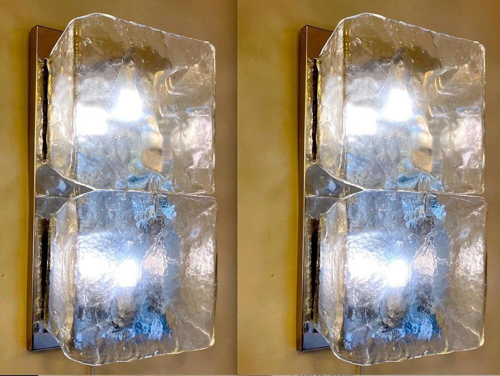 Murano Glass Wall Lights By Aureliano Toso, 1972, Set Of 2 photo furniture
