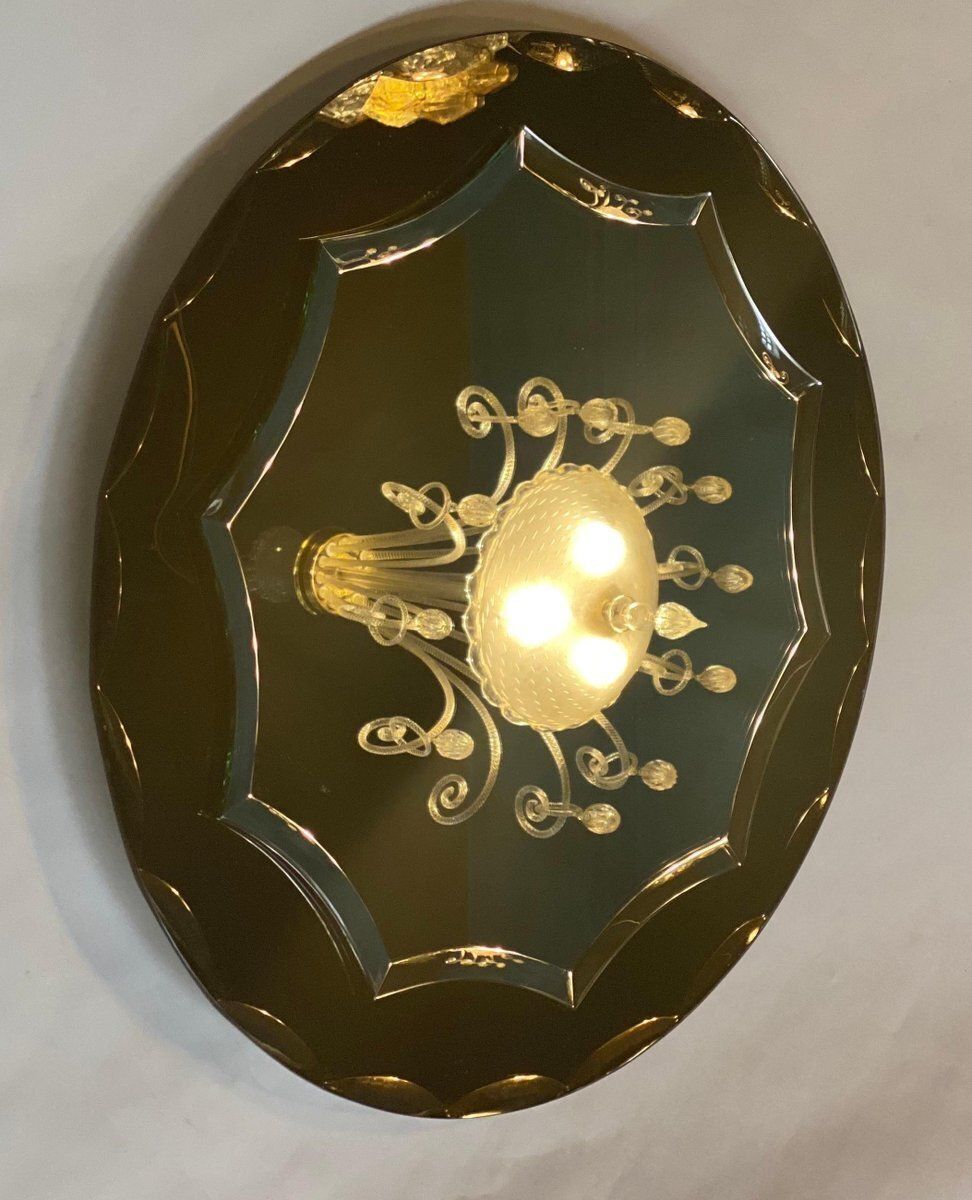 Mid Century Mirror Attributed To Max Ingrand For Fontana Arte, 1960s photo Home Decor
