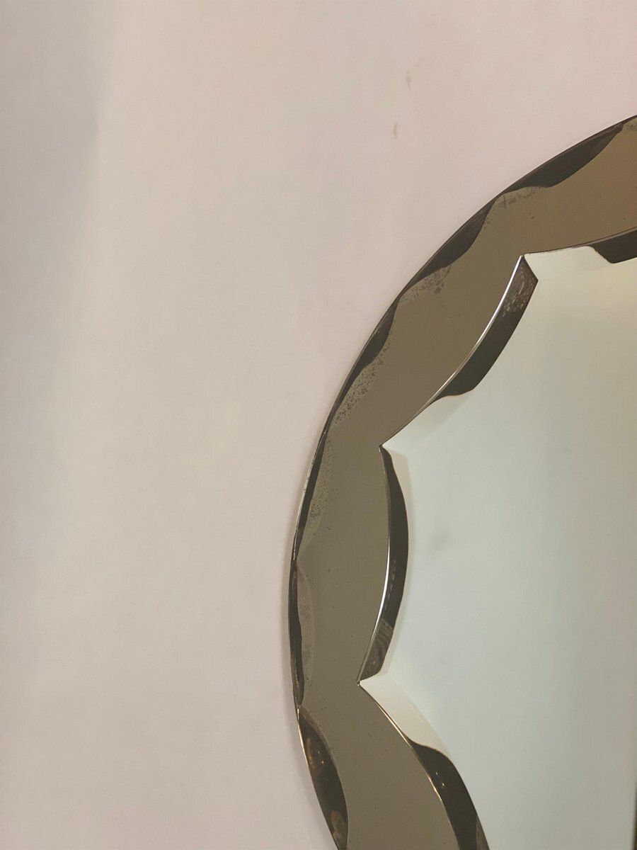 Mid Century Mirror Attributed To Max Ingrand For Fontana Arte, 1960s photo vinterior