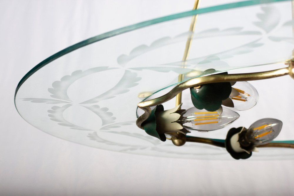 Ceiling Light By Pietro Chiesa For Fontana Arte, Italy, 1940s photo vinterior