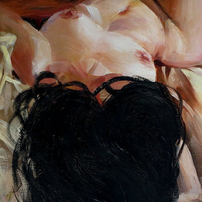 Manzini, Nude Of A Woman Lying, 1963, Oil On Canvas, Framed photo buy