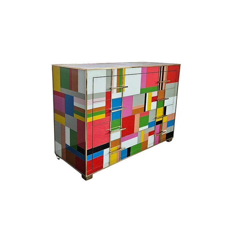 Glass Dresser With Four Drawers, 1980s photo 5585.0