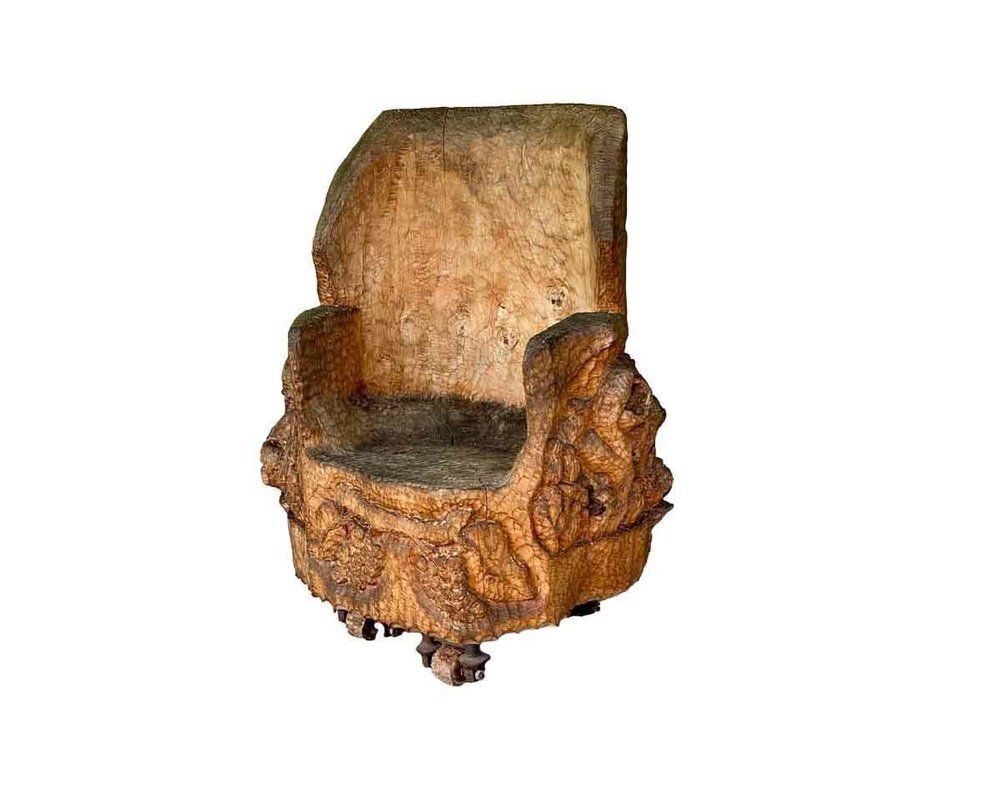 Tanzanian Brutalist Sculptural Primitive Chair, 1960s photo vinterior