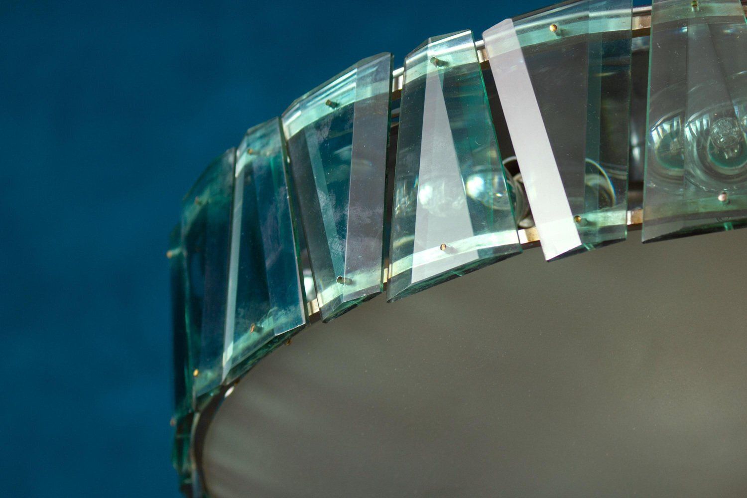 Round Crystal Chandelier Attributed To Max Ingrand For Fontana Arte, 1940s photo buy