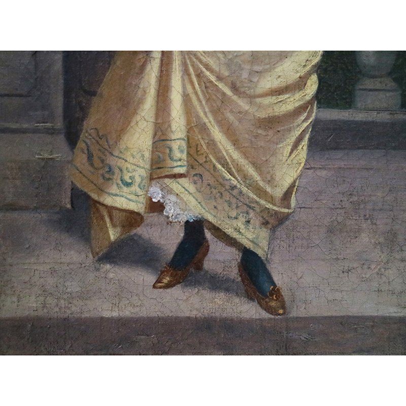 James Abott Mcneil Whistler, Figure Of An Upper Class Woman, 1800s, Oil On Canvas photo vinterior