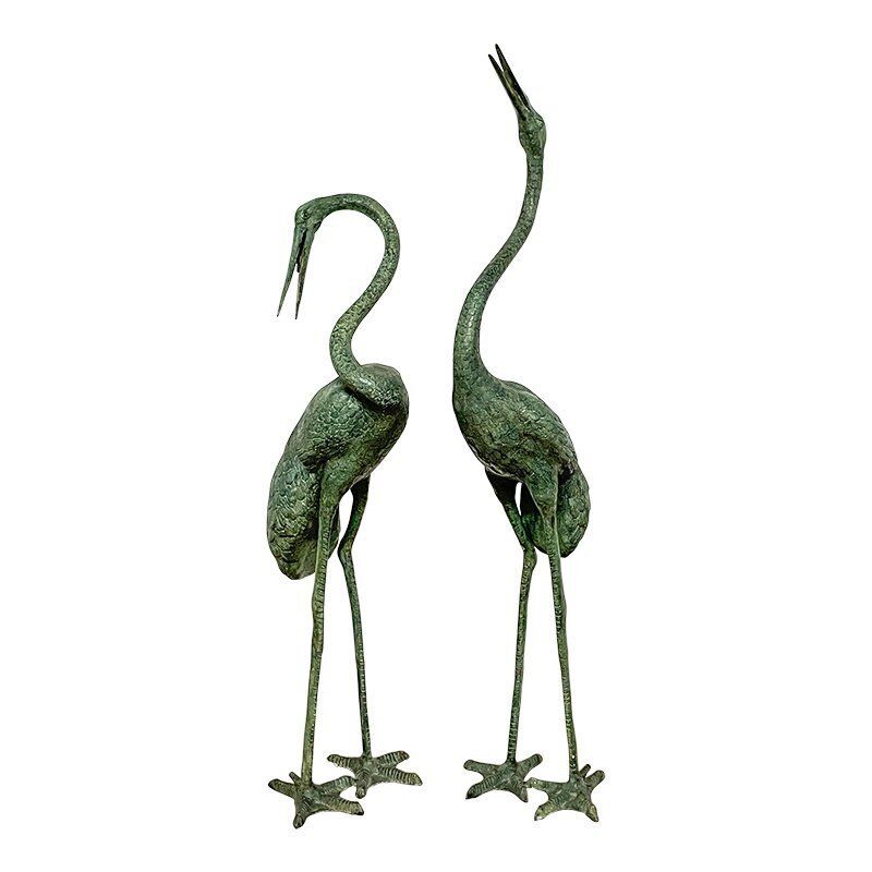 Bronze Heron Sculptures, Italy, 20th Century, Set Of 2