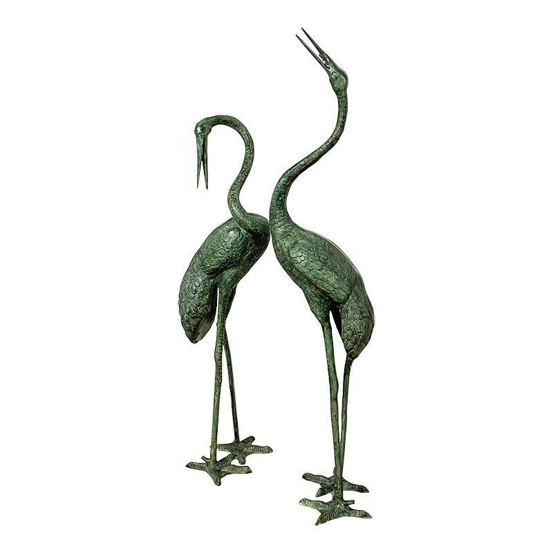 Bronze Heron Sculptures, Italy, 20th Century, Set Of 2 photo vinterior