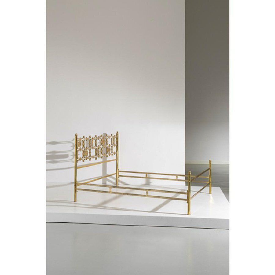 Bed With Brass Details By Arnaldo Pomodoro & Osvaldo Borsani, 1950s photo buy