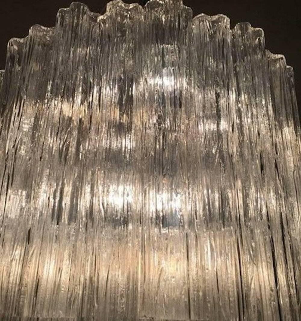photo buy Italian Tronchi Murano Glass Chandelier, 1980s