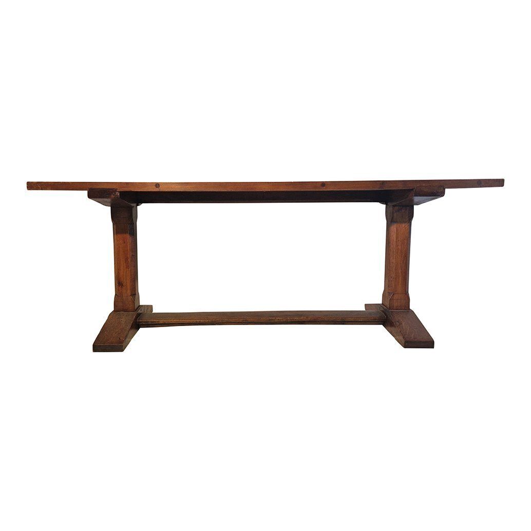 Large Fratino Table In Walnut Wood.   Italy, 70s, 1980s photo for sale
