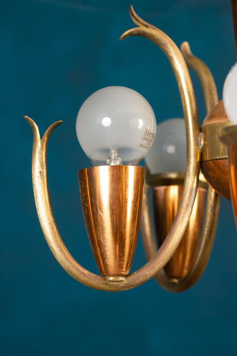 photo for sale Art Deco Pendant Lamp In The Style Of Pietro Chiesa For Fontana Arte, Italy, 1940s