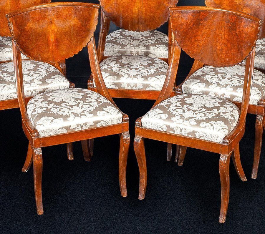 16030.0 Italian Dining Chairs With Armchairs, 1790s, Set Of 10 photo
