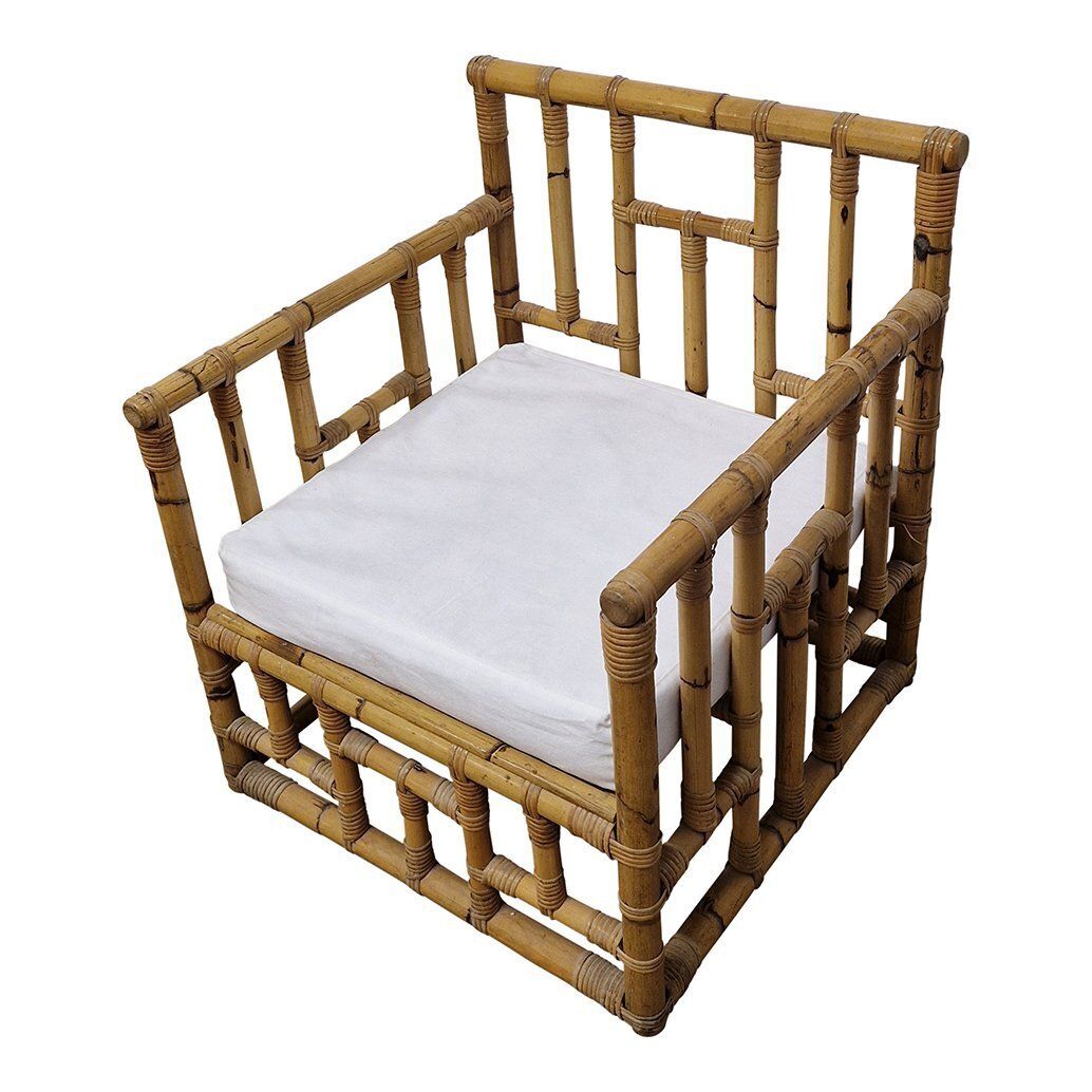 Set Of Bamboo And Rattan Armchairs, 1950s photo buy