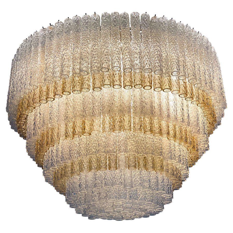 Murano Glass Chandelier By Gino Poli For Aureliano Toso