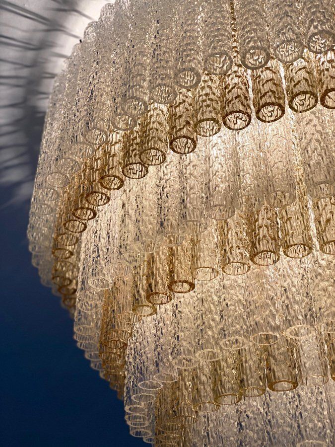 photo furniture Murano Glass Chandelier By Gino Poli For Aureliano Toso