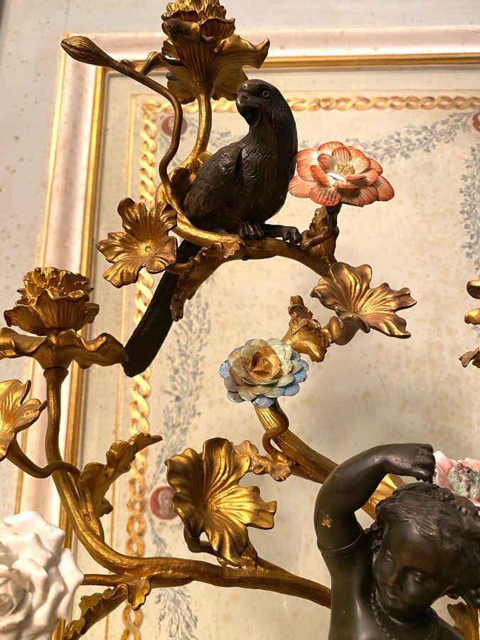 Home Decor 19th Century French Bronze And Gilt Candelabras, Set Of 2 photo