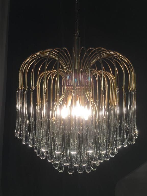 Murano Chandelier In The Style Of Venini, 1960s photo Lighting