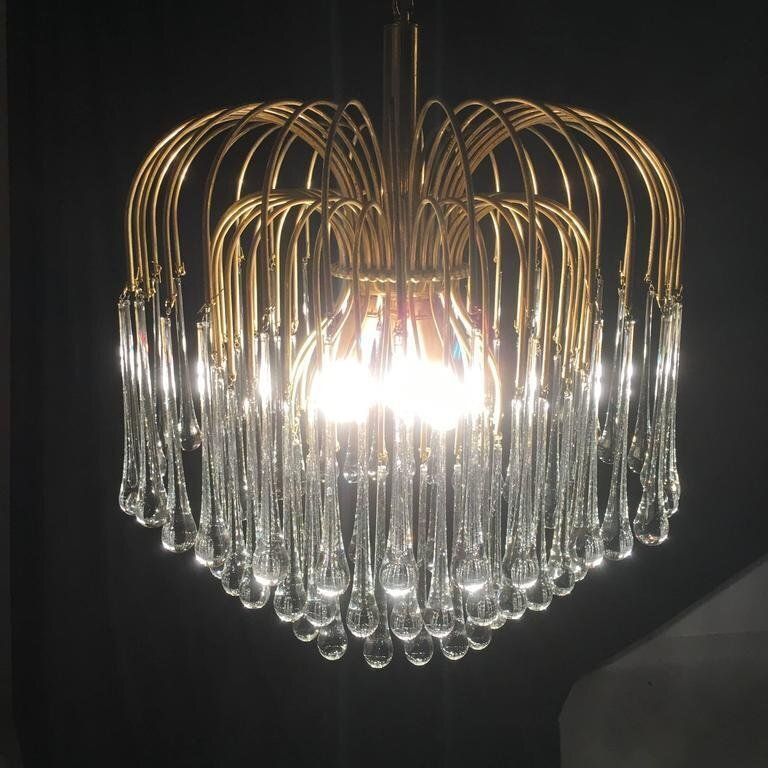Murano Chandelier In The Style Of Venini, 1960s photo buy