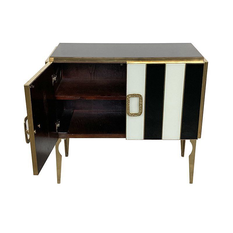 Sideboard In Black And White Murano Glass, 1980s photo 3918.0