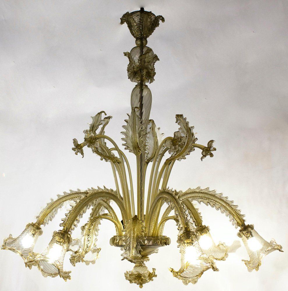 Murano Chandelier Attributed To Barovier & Toso, 1960s photo for sale