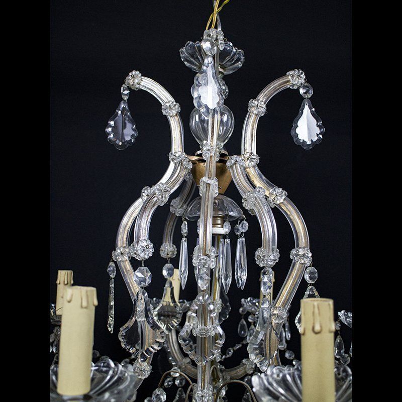 Maria Teresa Chandelier With 8 Lights In Bohemian Crystal, 1950s photo furniture