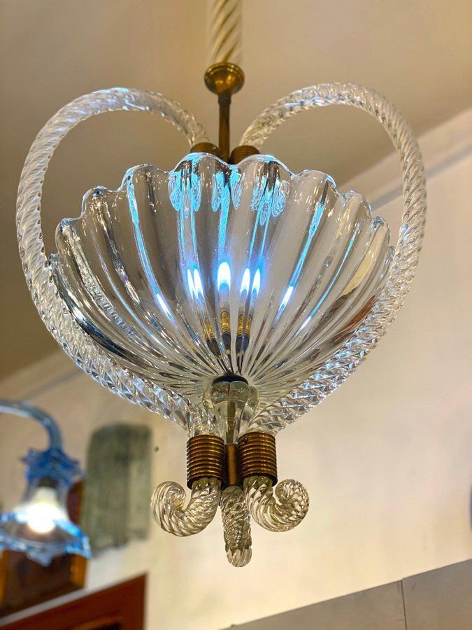 Italian Art Deco Chandelier Or Lantern By Ercole Barovier, 1940s photo 6291.0