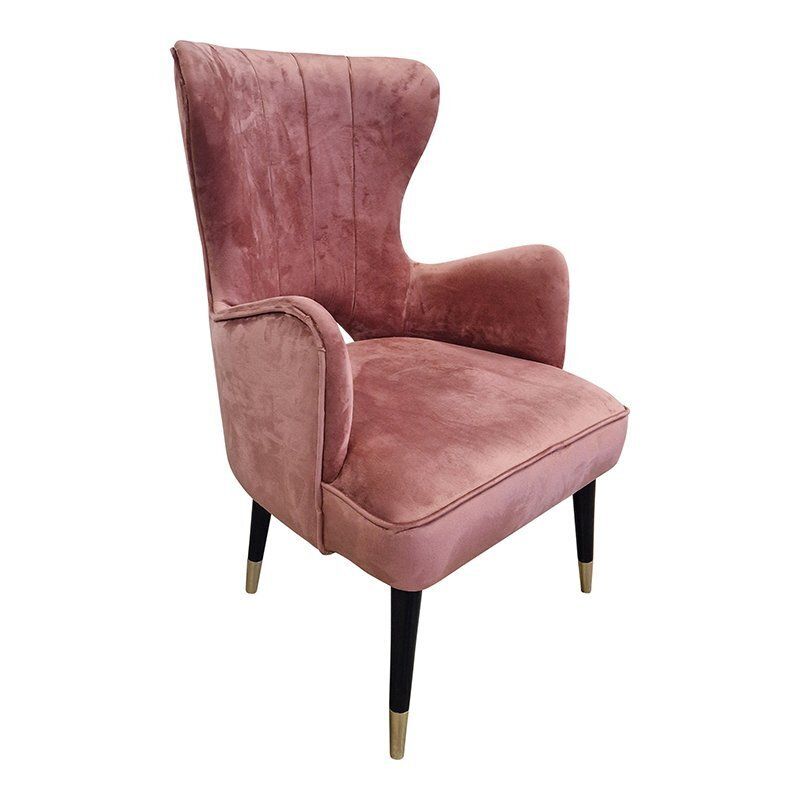 Pink Velvet Armchair, 1980s photo Furniture