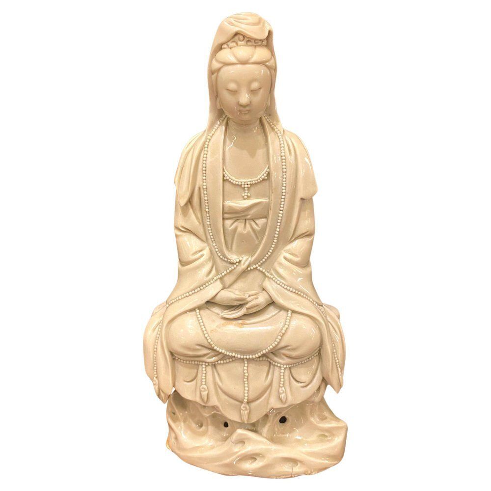 Blanc De Chinese Figure Porcelain Of Guanyin, 1880