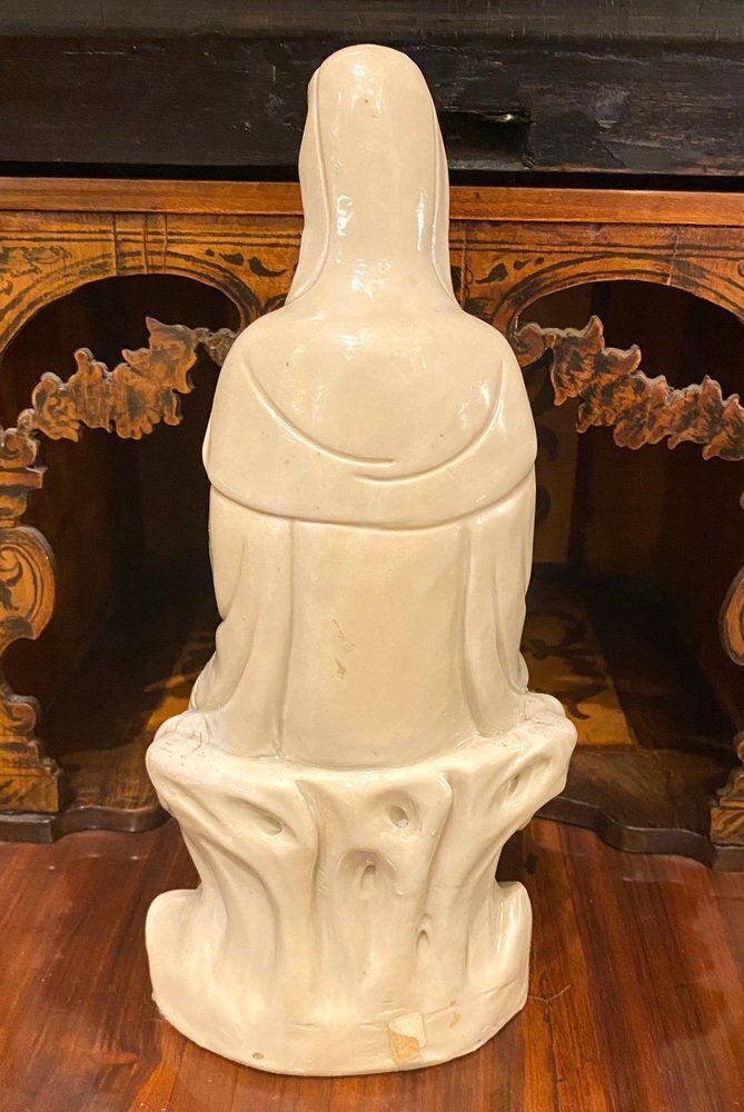 Blanc De Chinese Figure Porcelain Of Guanyin, 1880 photo for sale