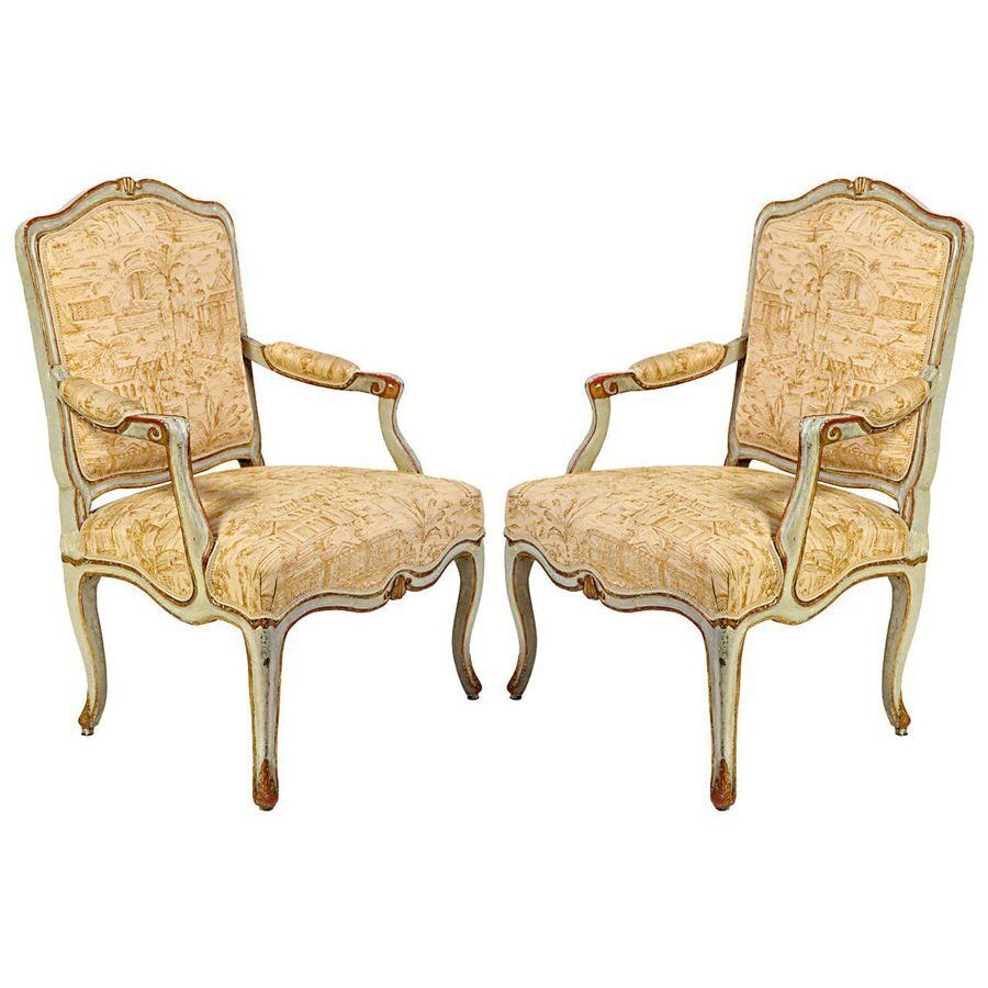 Set Of 18th Century Italian Painted Armchairs
