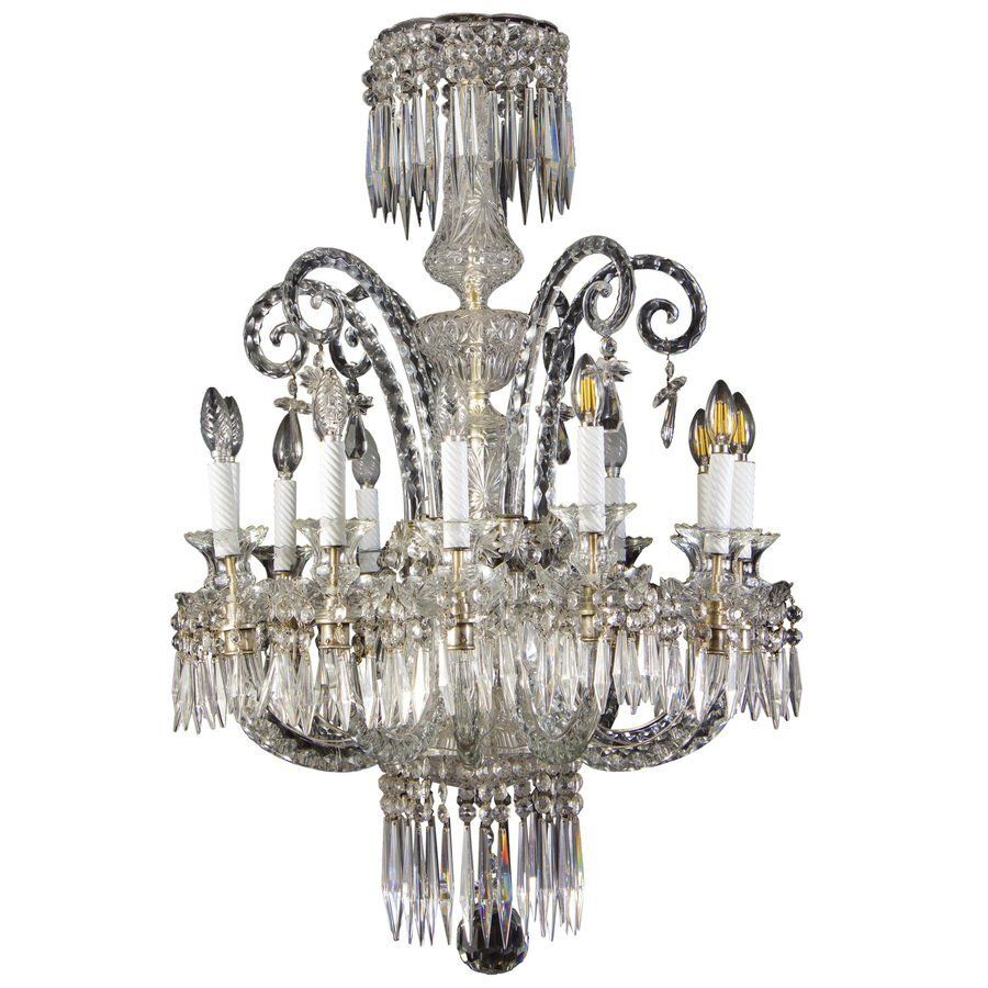 19th Century French Crystal Chandelier, 1880s photo furniture