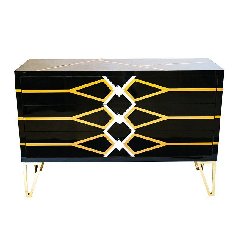 Dresser In Black Laminate, 1980s