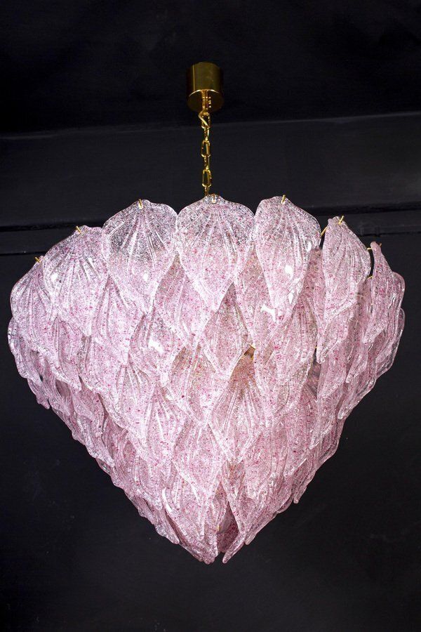 Pink Murano Glass Polar Chandelier, Italy, 1970s photo for sale