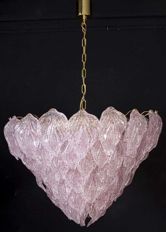 6291.0 Pink Murano Glass Polar Chandelier, Italy, 1970s photo
