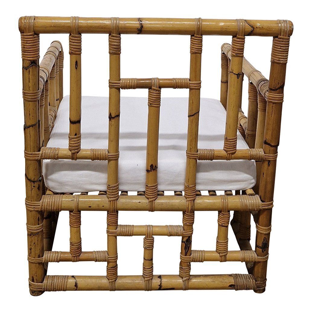 photo for sale Vintage Chair In Bamboo And Rattan, 1980s
