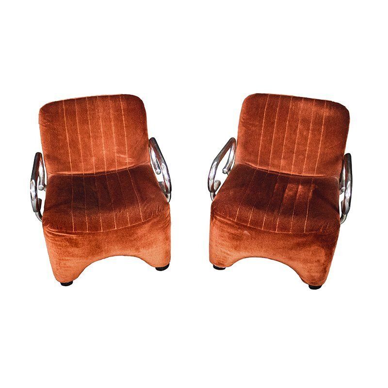 Set Of Vintage Lounge Chairs, 1960s