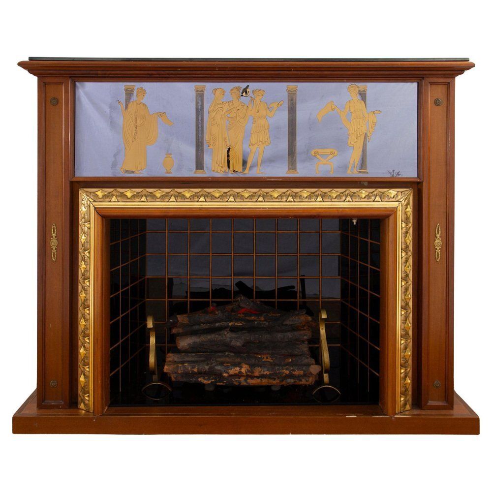 Mid Century Modern Italian Fireplace By Luigi Brusotti, 1940
