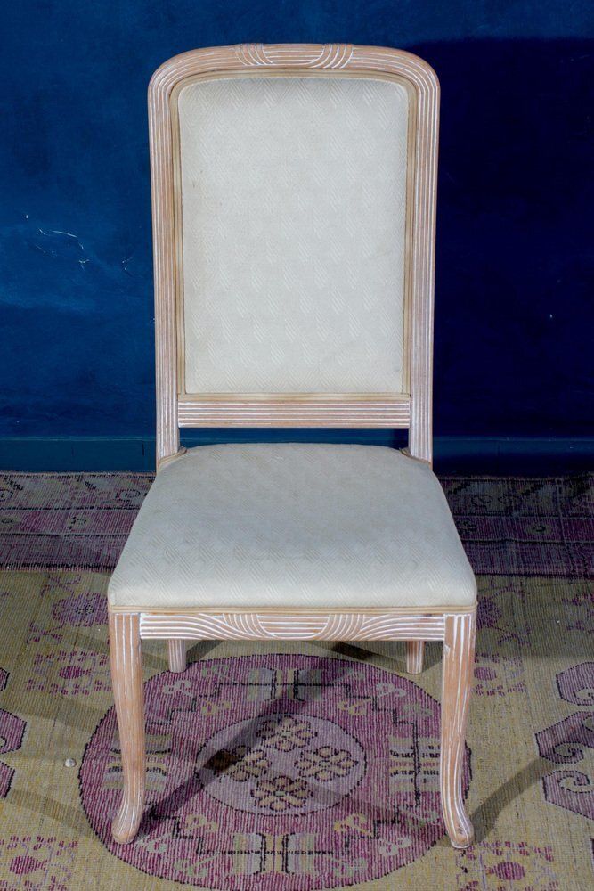Italian White Decape Wood Chairs, 1970s, Set Of 8 photo buy