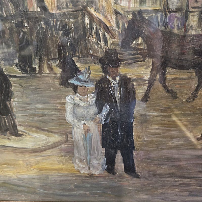 View Of Paris, 1960s, Oil On Canvas photo Art