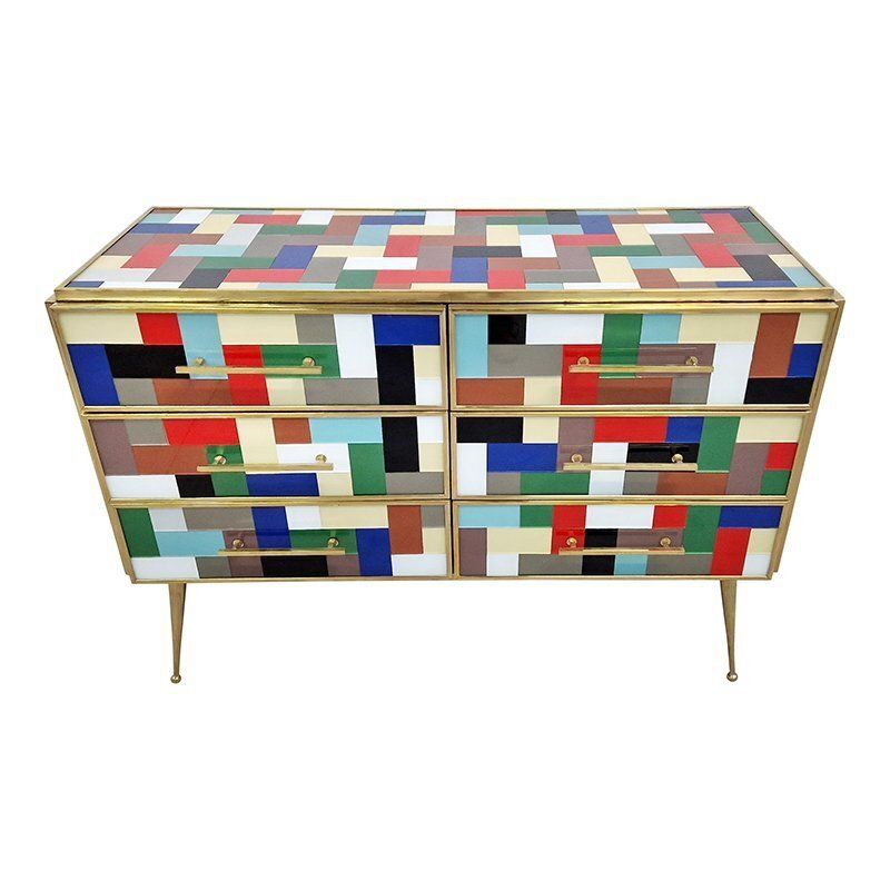 Dresser In Multicolored Murano Glass, 1980s photo 5585.0
