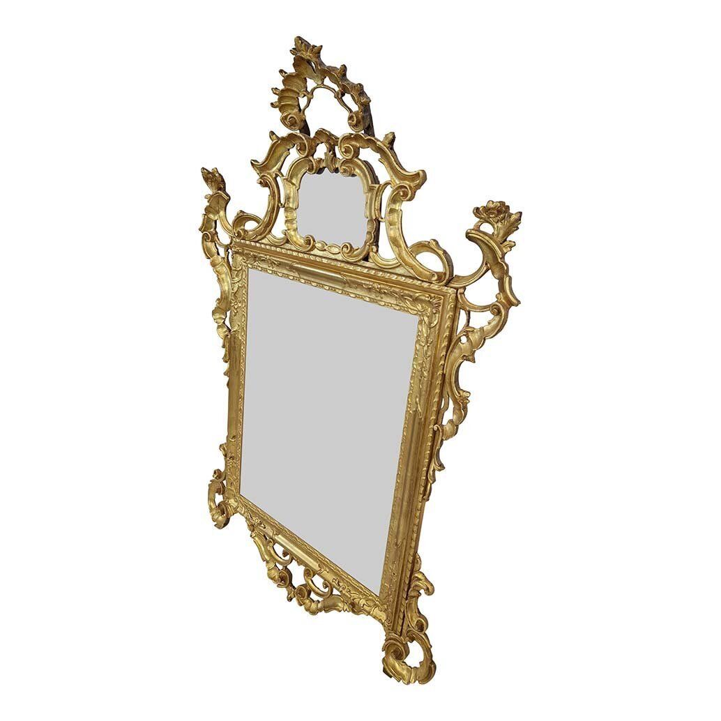 Large Louis XV Mirror In Carved And Gilded Wood, 1940s photo Home Decor