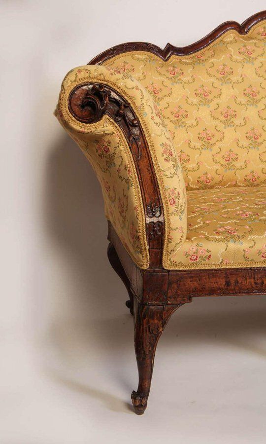 18th Century Italian Walnut Settee photo for sale