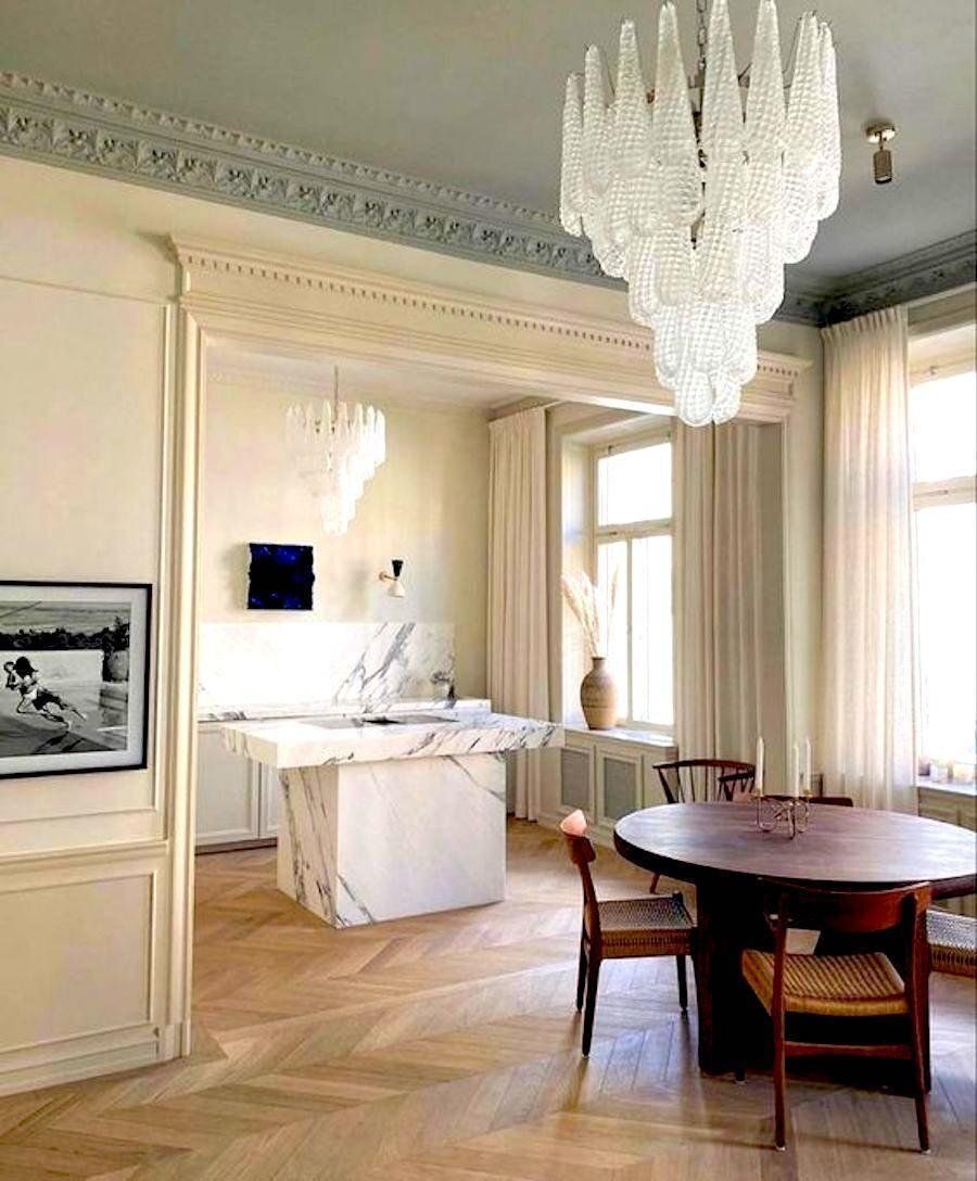 photo furniture Italian Modern Murano Chandelier With 52 Glass Petals Drop, 1970s