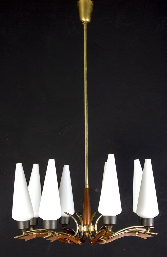 Mid Century Murano Glass Chandelier From Stilnovo, Italy, 1958 photo furniture