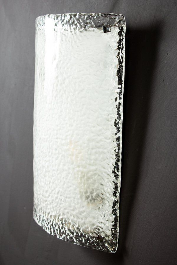 photo for sale Large Murano Glass Sconces Or Wall Lights From Vistosi, 1970, Set Of 2