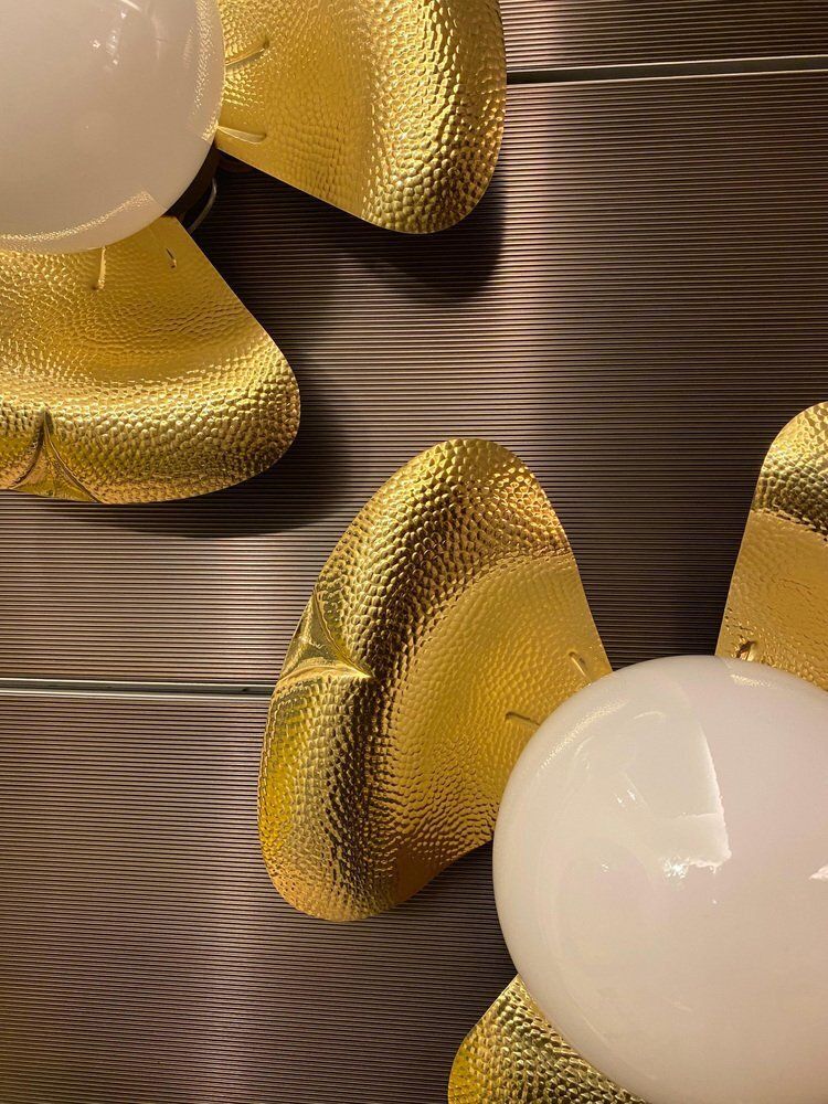 Mid Century Italian Sconces In The Style Of T. Barbi, 1960s, Set Of 10 photo vintage