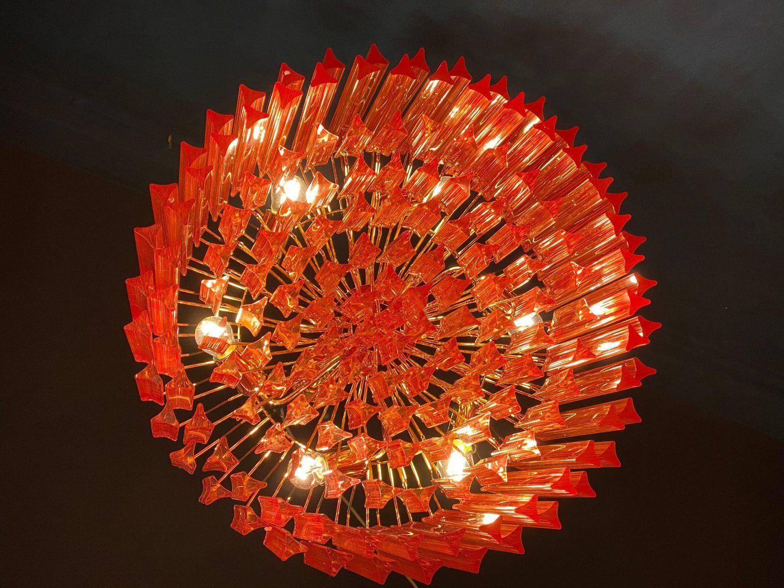 Coral Triedi Crystal Prism Chandelier photo buy