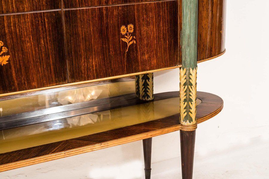 photo for sale Mid Century Italian Dining Room Set With Table And Bar Cabinet, 1940