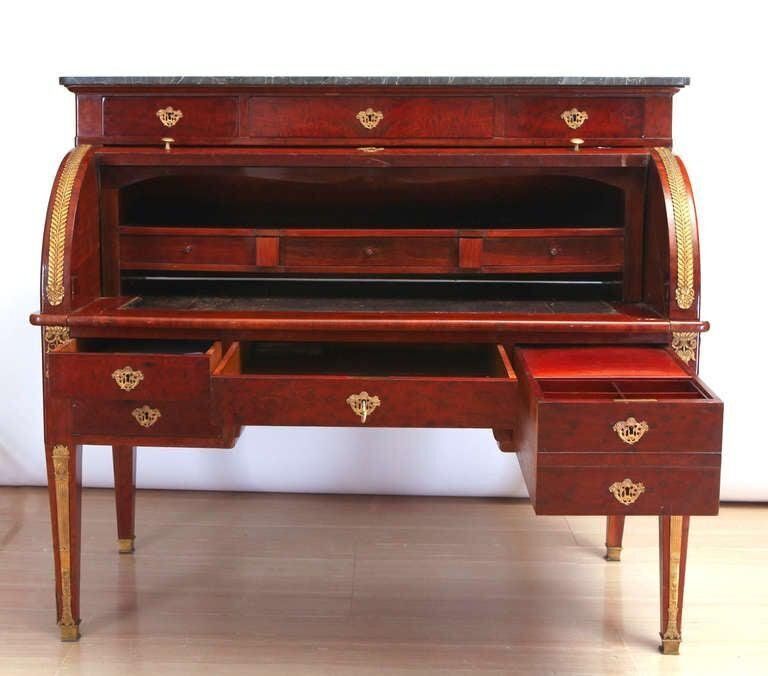 French Empire Mahogany Office Writing Table, 1810 photo for sale