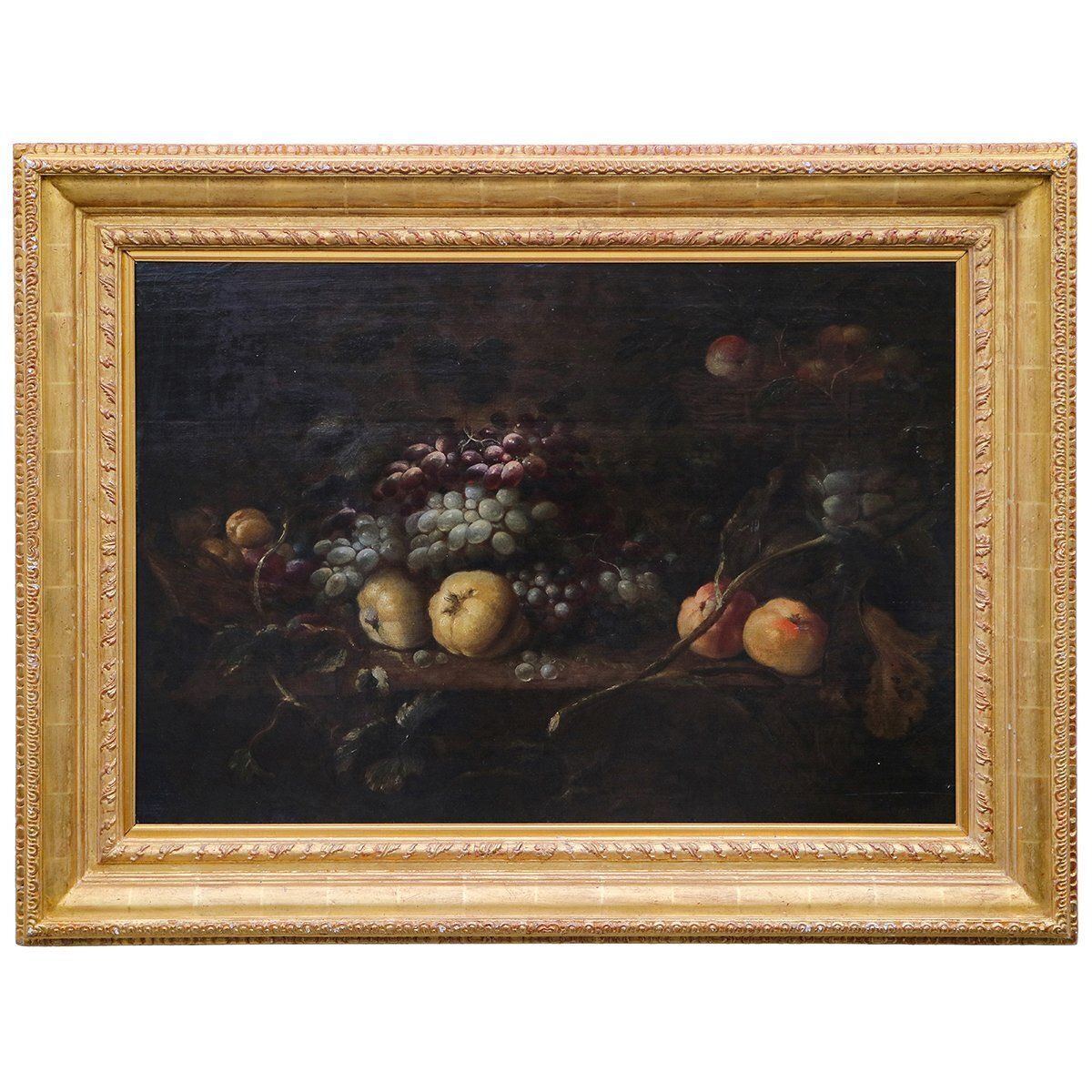Pieter Van Boekkel Or Van Boucle, Still Life With Fruit, 1600s, Oil On Board, Framed photo furniture